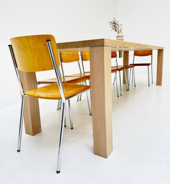 Image 1 of Large table made of solid light wood