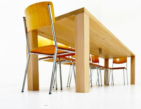 Image 1 of Large table made of solid light wood