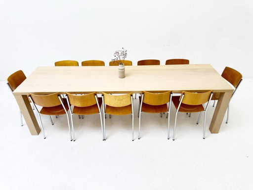 Large table made of solid light wood