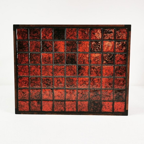 Image 1 of Vintage side table in rosewood veneer and ceramic, Denmark 1970