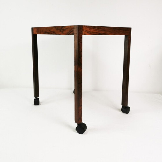 Image 1 of Vintage side table in rosewood veneer and ceramic, Denmark 1970