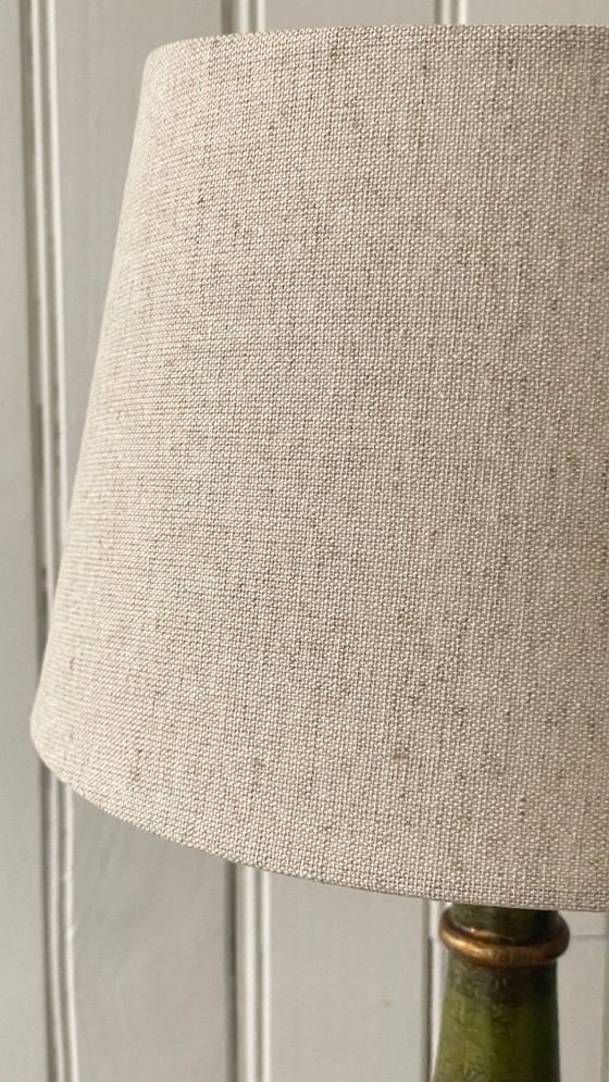 Image 1 of Vintage Wood Turned Chic Golden Lamp