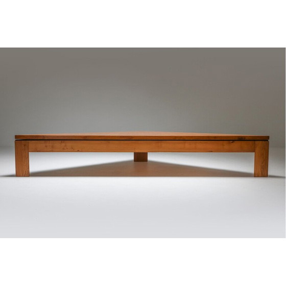Image 1 of Postmodern triangular coffee table in elm, France 1970