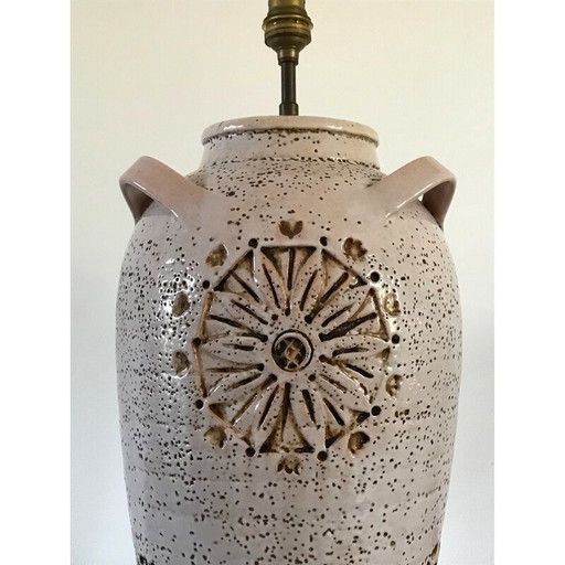 Vintage ceramic lamp by Aldo Londi for Bitossi, 1970