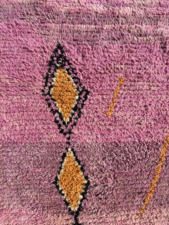 Image 1 of New Pink Berber Rug With Bold Geometric Designs