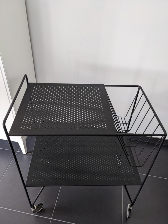 Image 1 of Rolling Table-Magazine Side Table