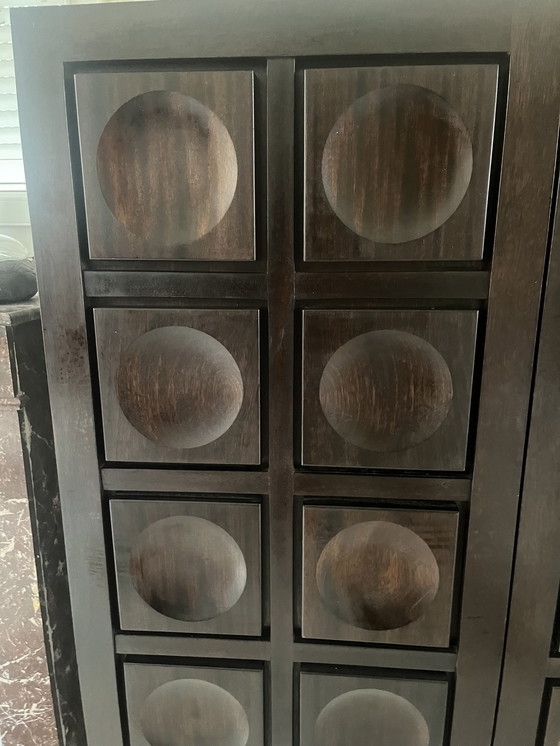 Image 1 of 1970s Belgian Brutalist Tall Cabinet By Coene Or Gergard Bartels