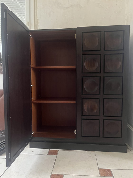 Image 1 of 1970s Belgian Brutalist Tall Cabinet By Coene Or Gergard Bartels