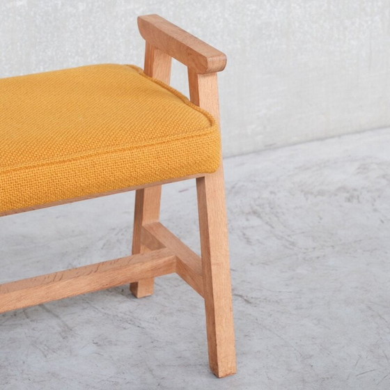Image 1 of Vintage oak stool by Guillerme and Chambron, France 1960