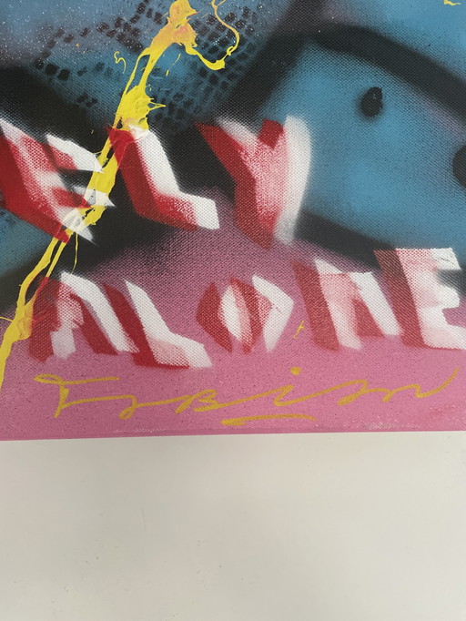 Fabian painting “FLY alone”