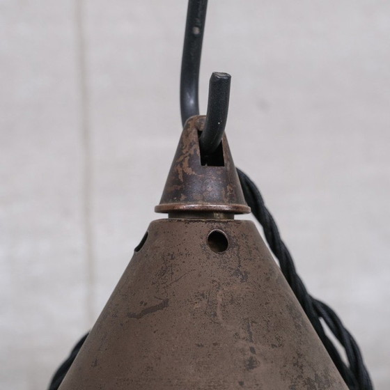 Image 1 of Lampada a sospensione conica in opalino di metà secolo, Francia anni '50