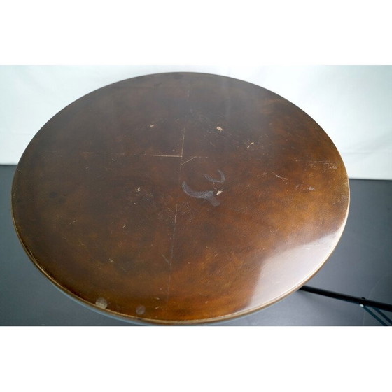 Image 1 of Round vintage side table in mahogany by Osvaldo Borsani, Italy 1950