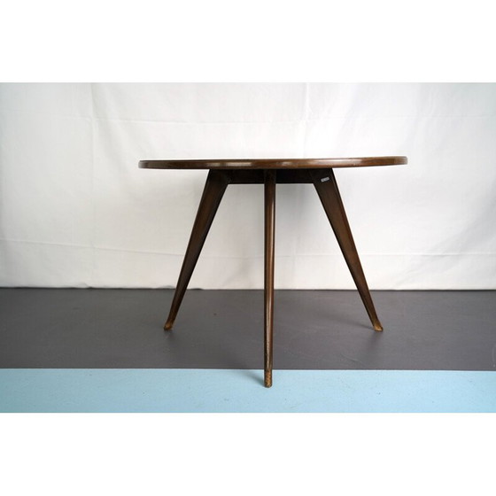 Image 1 of Round vintage side table in mahogany by Osvaldo Borsani, Italy 1950