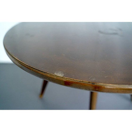 Image 1 of Round vintage side table in mahogany by Osvaldo Borsani, Italy 1950
