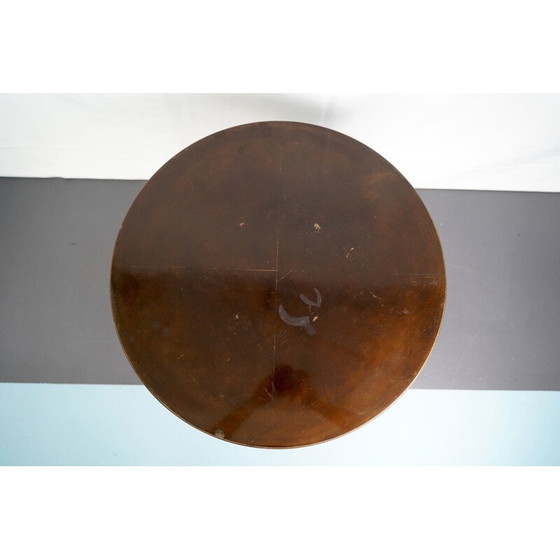 Image 1 of Round vintage side table in mahogany by Osvaldo Borsani, Italy 1950