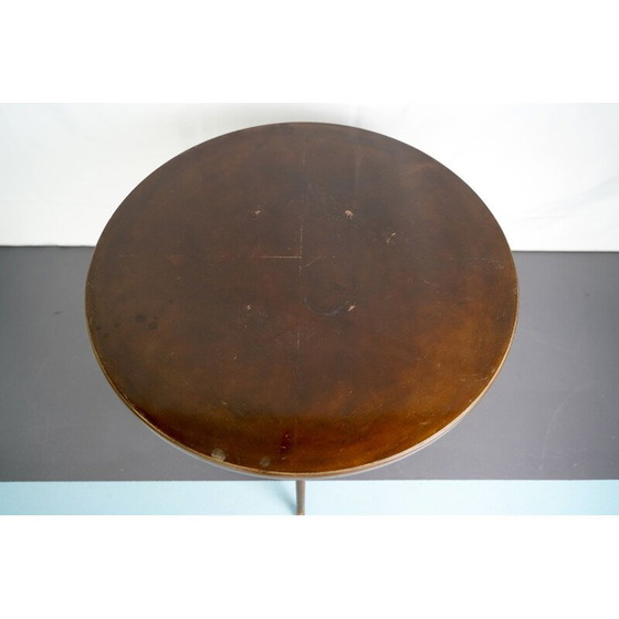 Image 1 of Round vintage side table in mahogany by Osvaldo Borsani, Italy 1950