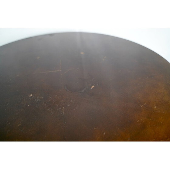 Image 1 of Round vintage side table in mahogany by Osvaldo Borsani, Italy 1950