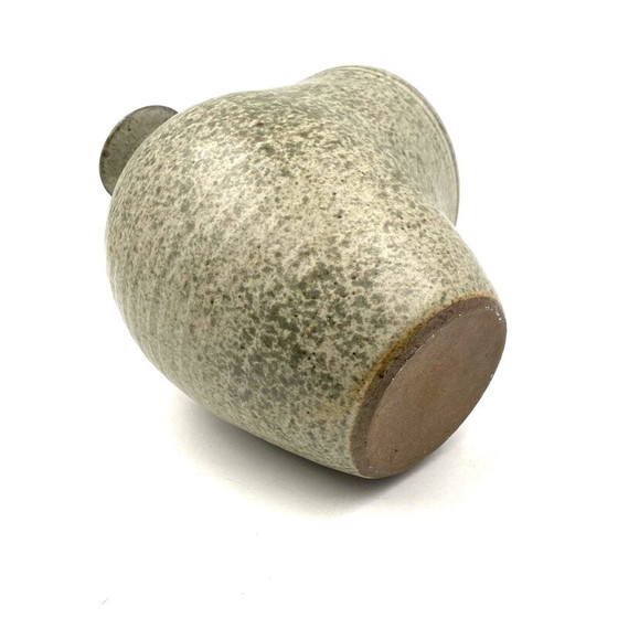 Image 1 of Vintage organic green ceramic vase, France 1960s