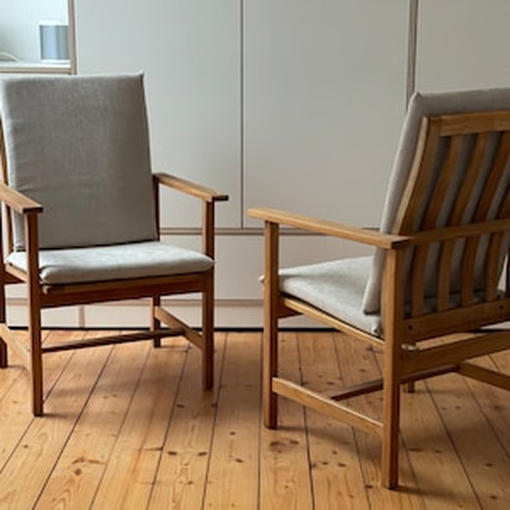 Image 1 of 2x Børge Mogensen 60s Type 2257 Danish Easy Chairs 