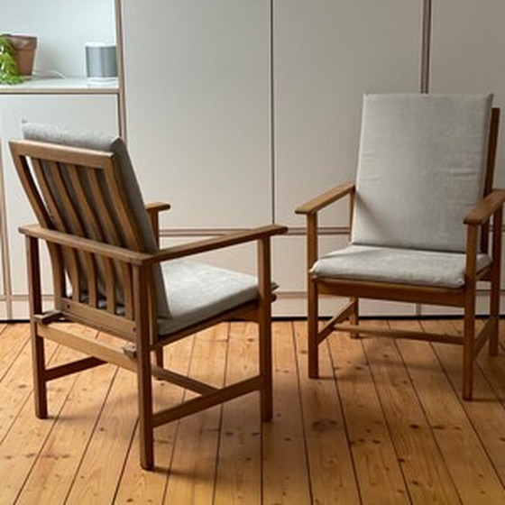 Image 1 of 2x Børge Mogensen 60s Type 2257 Danish Easy Chairs 