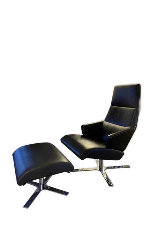 Armchair With Footrest Model Torn - Ligne Roset, Design Christian Werner