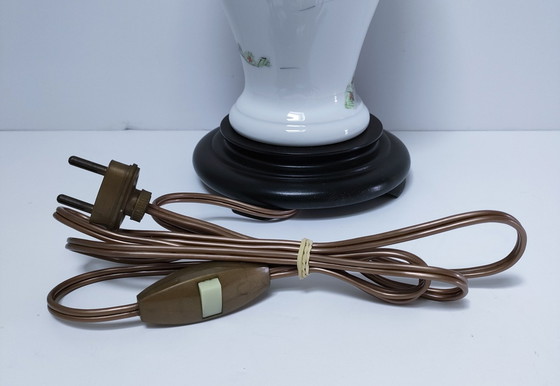 Image 1 of Lampada decorativa vintage in porcellana a forma di peonia