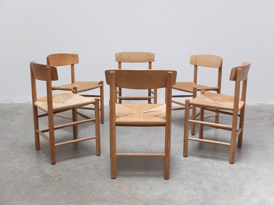 Image 1 of Ensemble de 6 chaises de salle à manger "J39" de Børge Mogensen pour Fdb Møbler, 1947