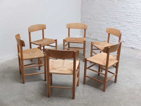 Image 1 of Ensemble de 6 chaises de salle à manger "J39" de Børge Mogensen pour Fdb Møbler, 1947