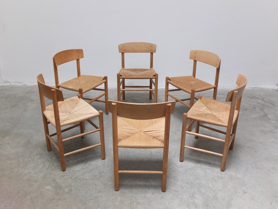 Image 1 of Ensemble de 6 chaises de salle à manger "J39" de Børge Mogensen pour Fdb Møbler, 1947