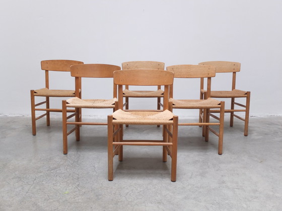 Image 1 of Ensemble de 6 chaises de salle à manger "J39" de Børge Mogensen pour Fdb Møbler, 1947