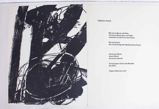 Lithograph by Swiss artist Bernd Völkle 1963 