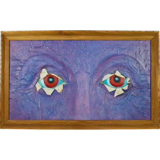 Vintage painting "The Eyes of Tobie" by Vincent Gonzalez