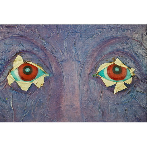 Vintage painting "The Eyes of Tobie" by Vincent Gonzalez