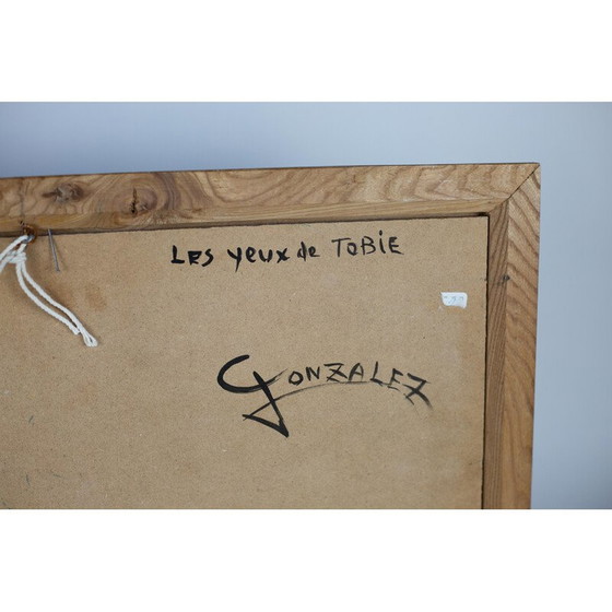 Image 1 of Vintage painting "The Eyes of Tobie" by Vincent Gonzalez