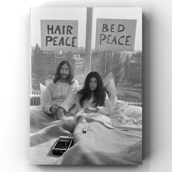 Image 1 of Fine Art Print Of John Lennon And Yoko Ono's Bed- In For Peace, 1969