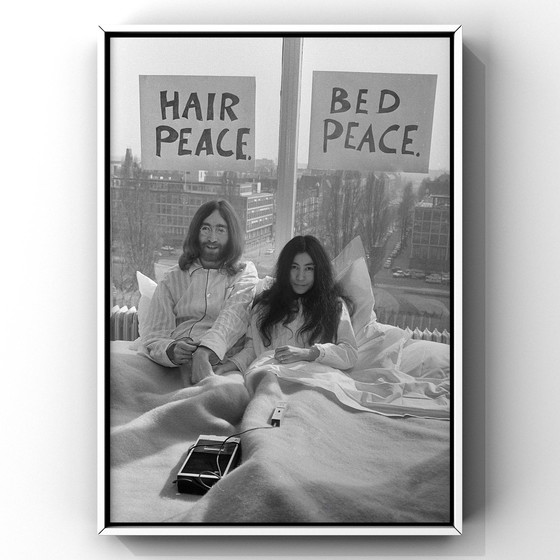 Image 1 of Fine Art Print Of John Lennon And Yoko Ono's Bed- In For Peace, 1969