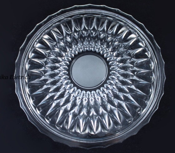 Image 1 of Vintage crystal glass cake plate