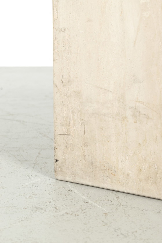 Image 1 of Vintage travertine side table
