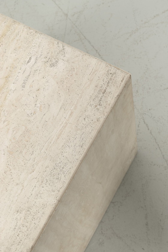 Image 1 of Vintage travertine side table