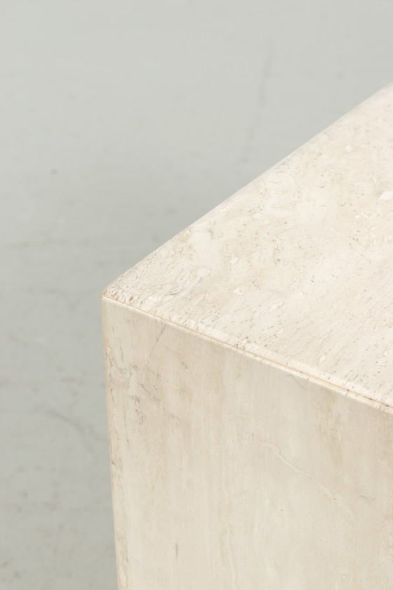 Image 1 of Vintage travertine side table
