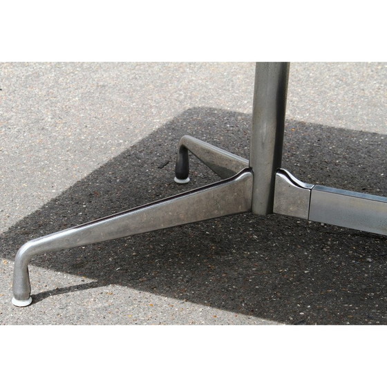 Image 1 of Vintage desk in varnished solid wood and chrome aluminum by Charles and Ray Eames