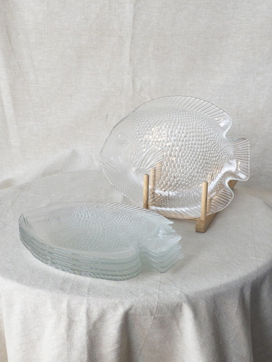 Image 1 of 6x assiette à poisson vintage