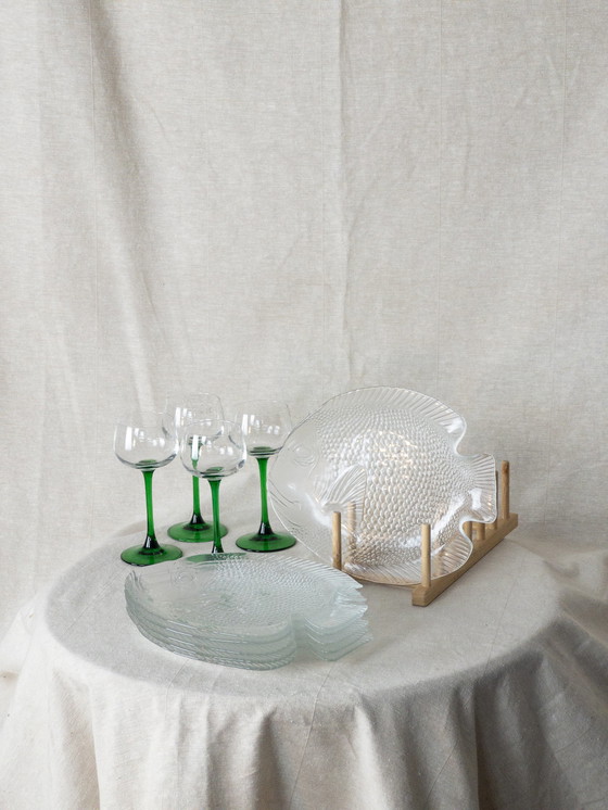 Image 1 of 6x assiette à poisson vintage