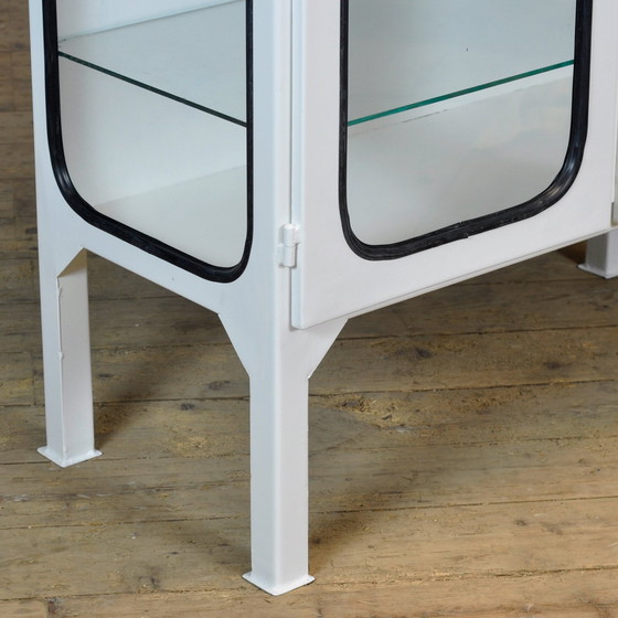 Image 1 of Restored Vintage Iron And Glass Medical Cabinet, 1970’S