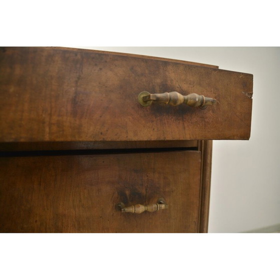 Image 1 of Cassettiera vintage in noce a 3 cassetti