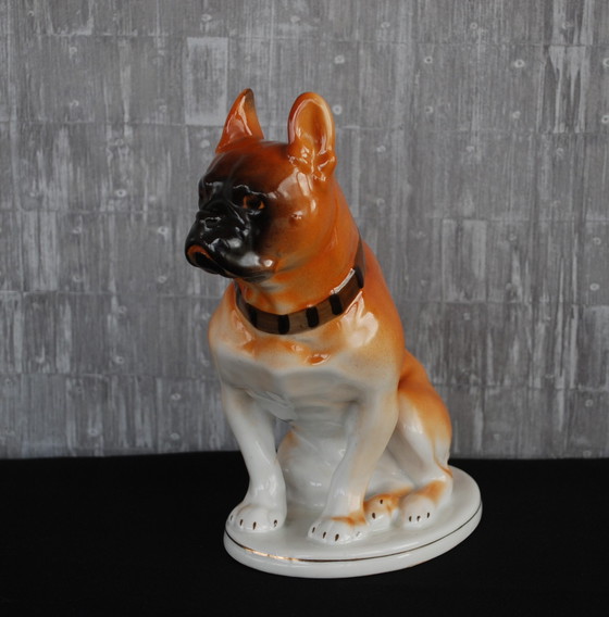 Image 1 of Lomonosov Lfz Bouledogue français Carlin Sculpteur V.s.drachinskaya