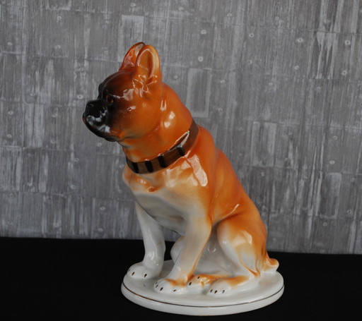 Lomonosov Lfz French Bulldog Pug Sculptor V.s.drachinskaya