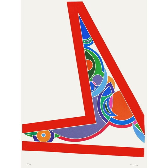 Image 1 of Serigrafia vintage "Abstract Composition Iv" di John Levee, 1975
