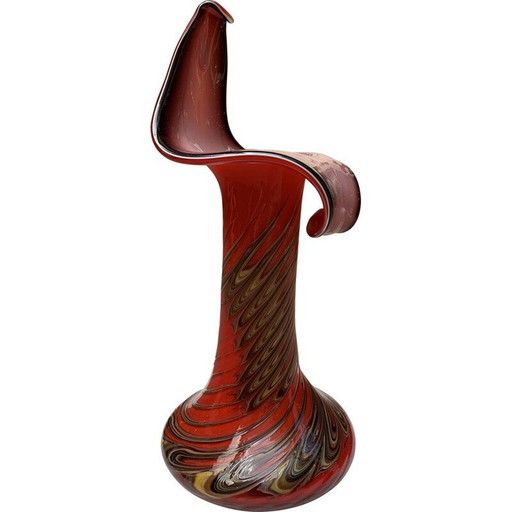 Jarrón vintage de cristal de Murano "arum", años 50