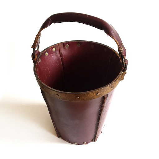 Mid-Century Spanish Leather Bucket